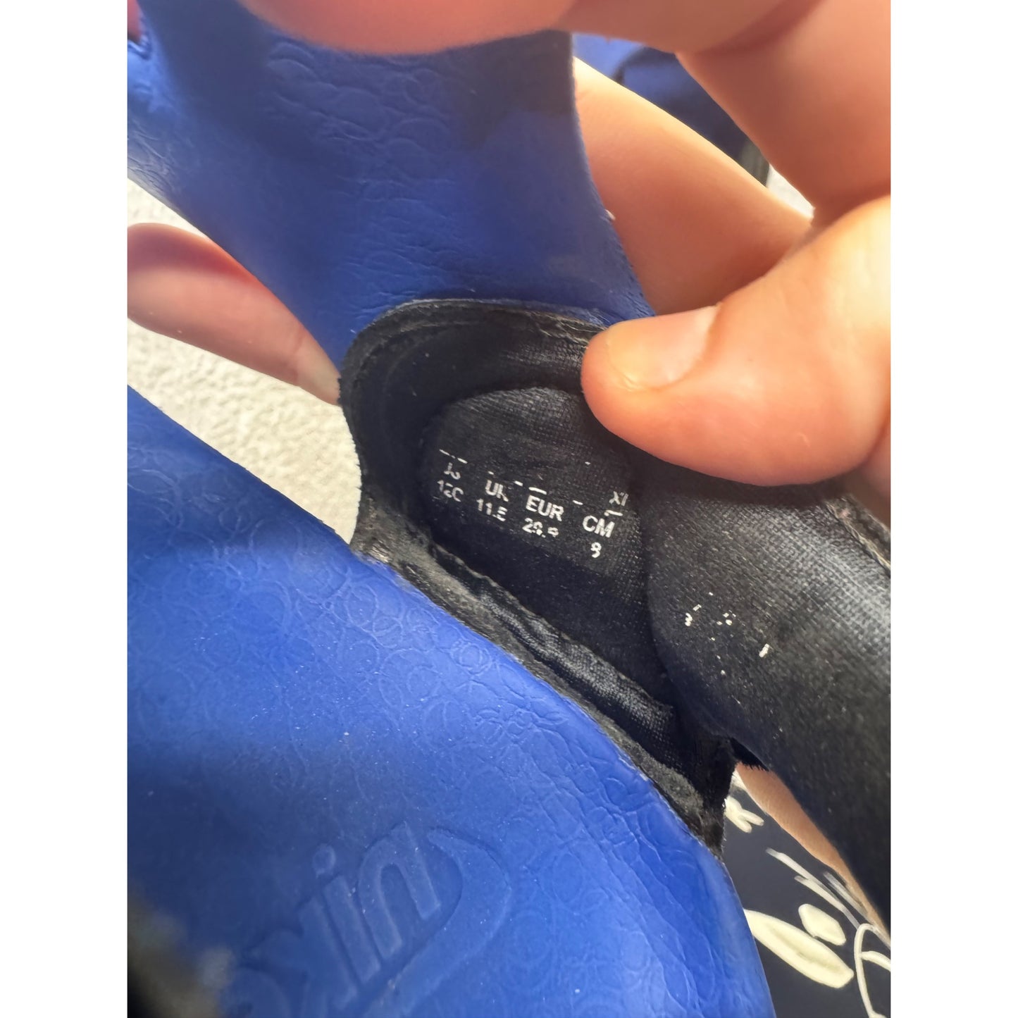 Nike Blue & Black Open-Toe Sandals With Cutout Design & Rubber Soles #9815
