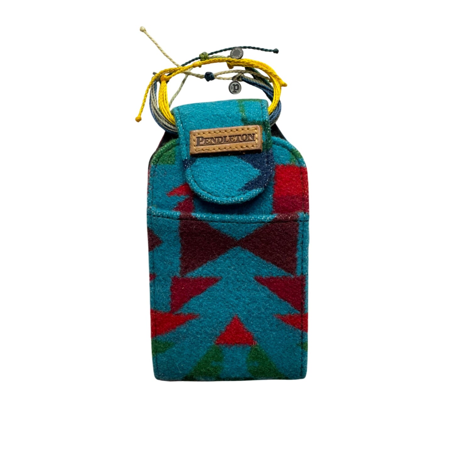 Pendleton Wool Belt Pouch Case With Drawstring Closure & Native Navajo #9890