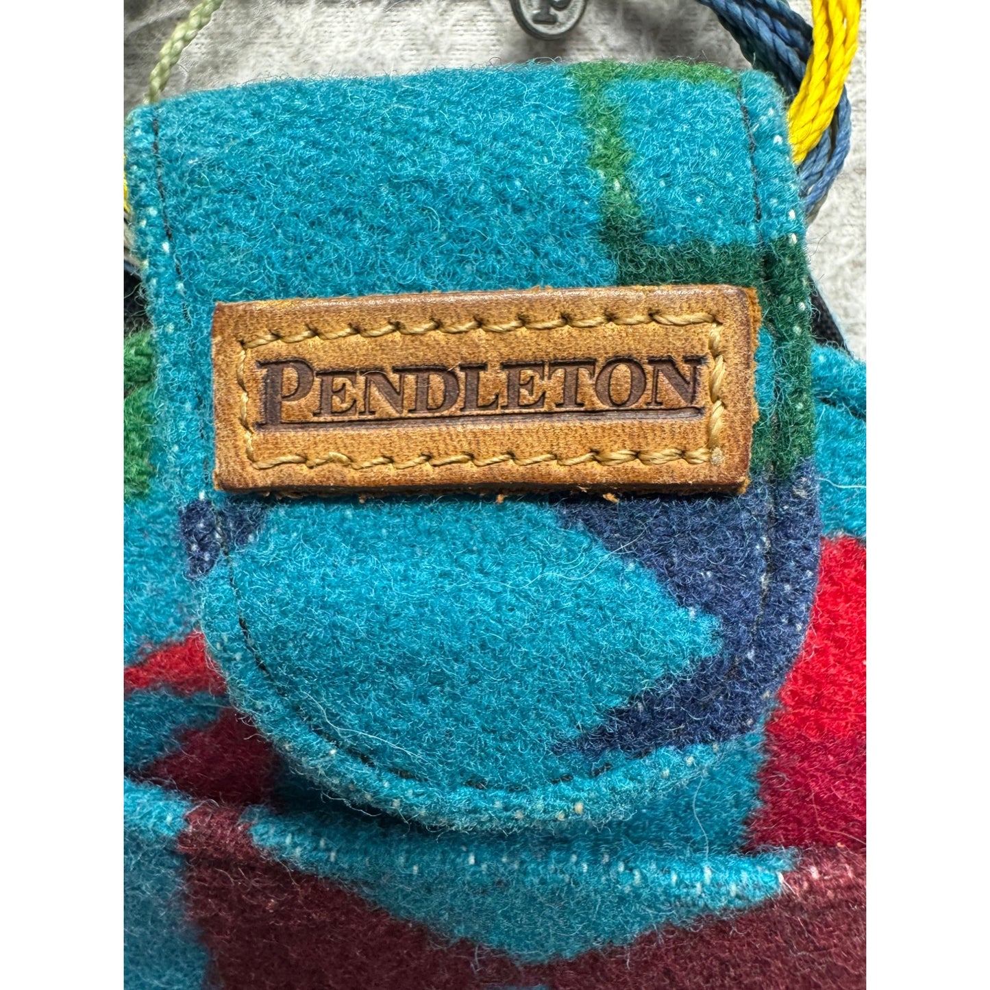 Pendleton Wool Belt Pouch Case With Drawstring Closure & Native Navajo #9890