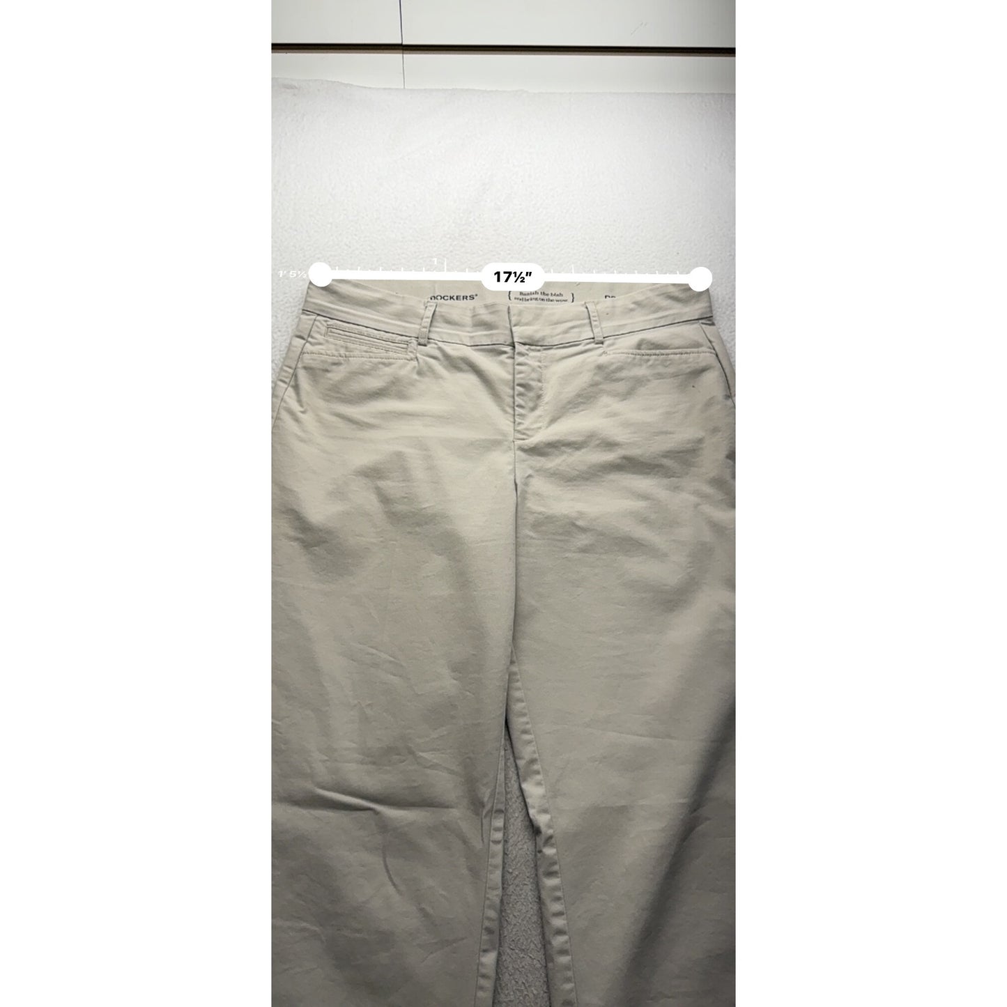 Dockers Beige Wide-Leg Cotton Blend Pants Size 14M #168B