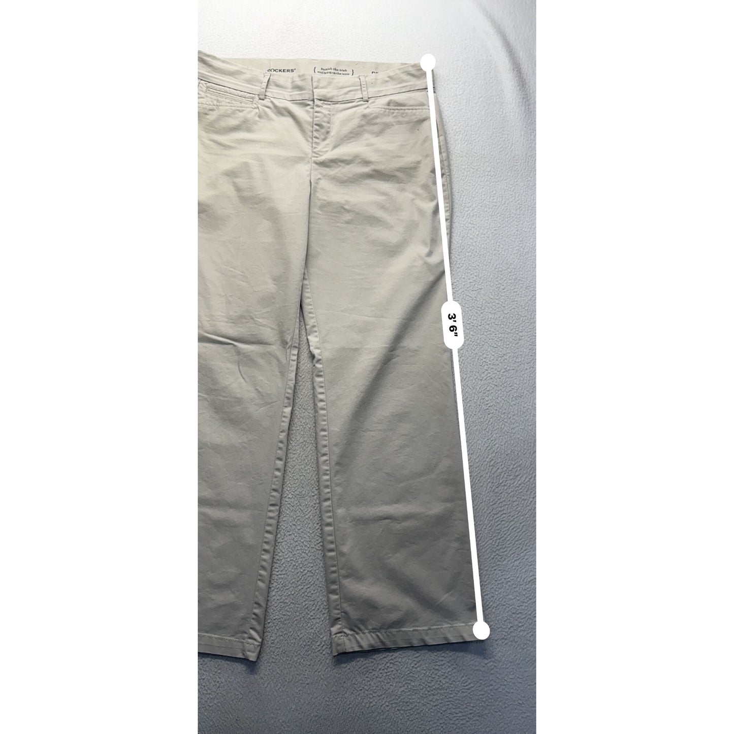 Dockers Beige Wide-Leg Cotton Blend Pants Size 14M #168B