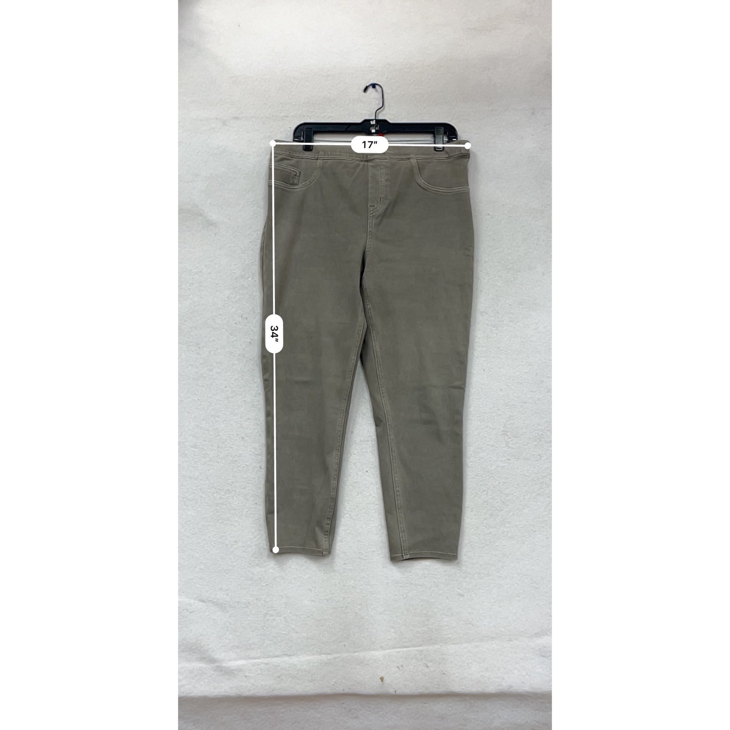 Spanx XLJ Olive Green Stretch Pants #943A