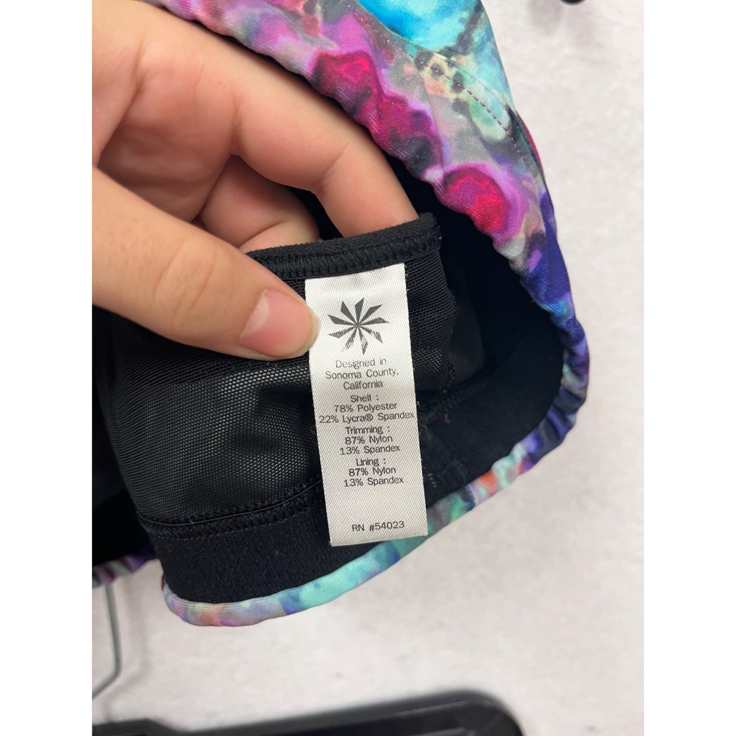 Athleta XS Bikini Set Floral Print Racerback Top & Bottom #465A