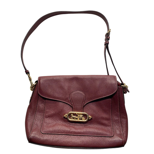 Authentic Maroon Coach Shoulder bag #5085