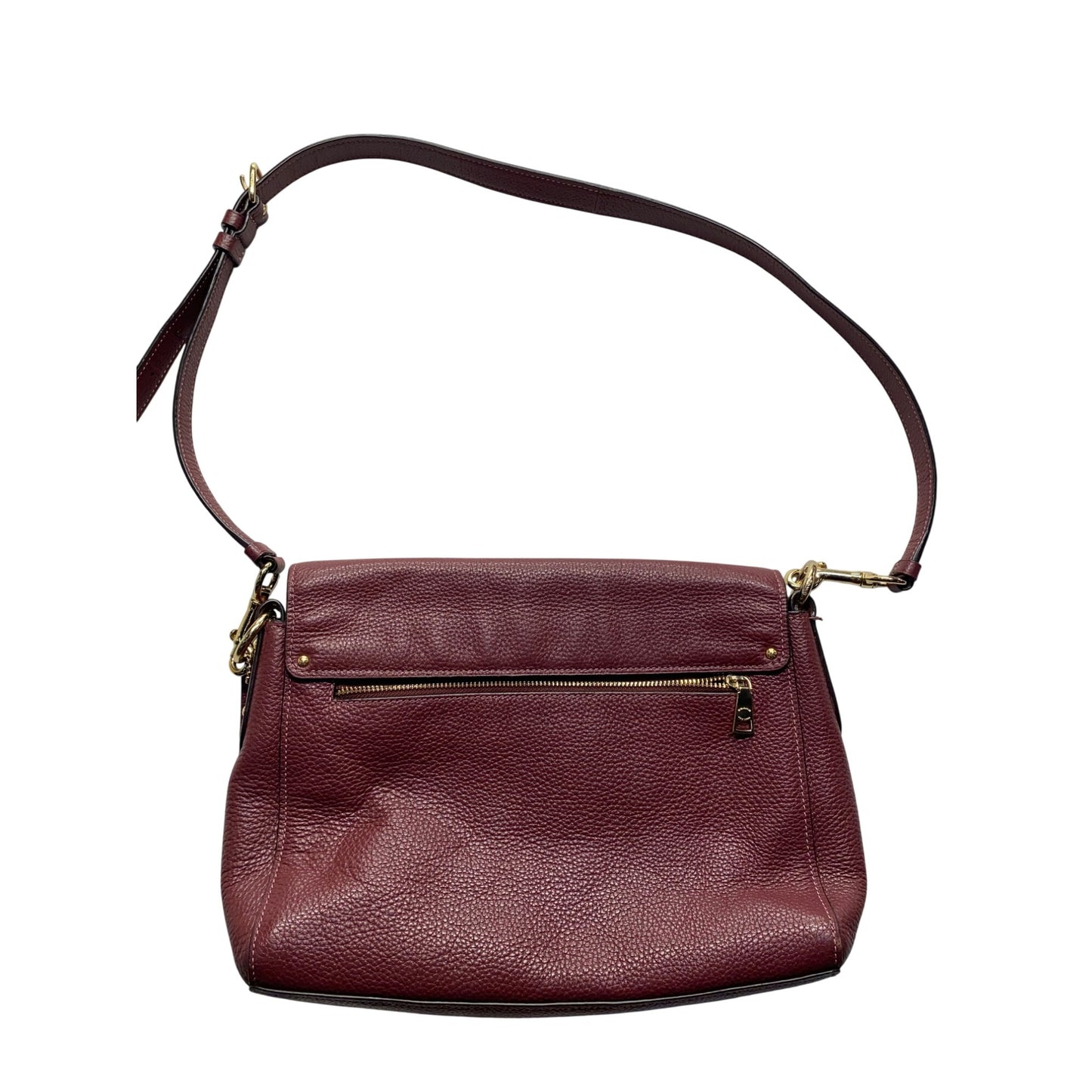 Authentic Maroon Coach Shoulder bag #5085