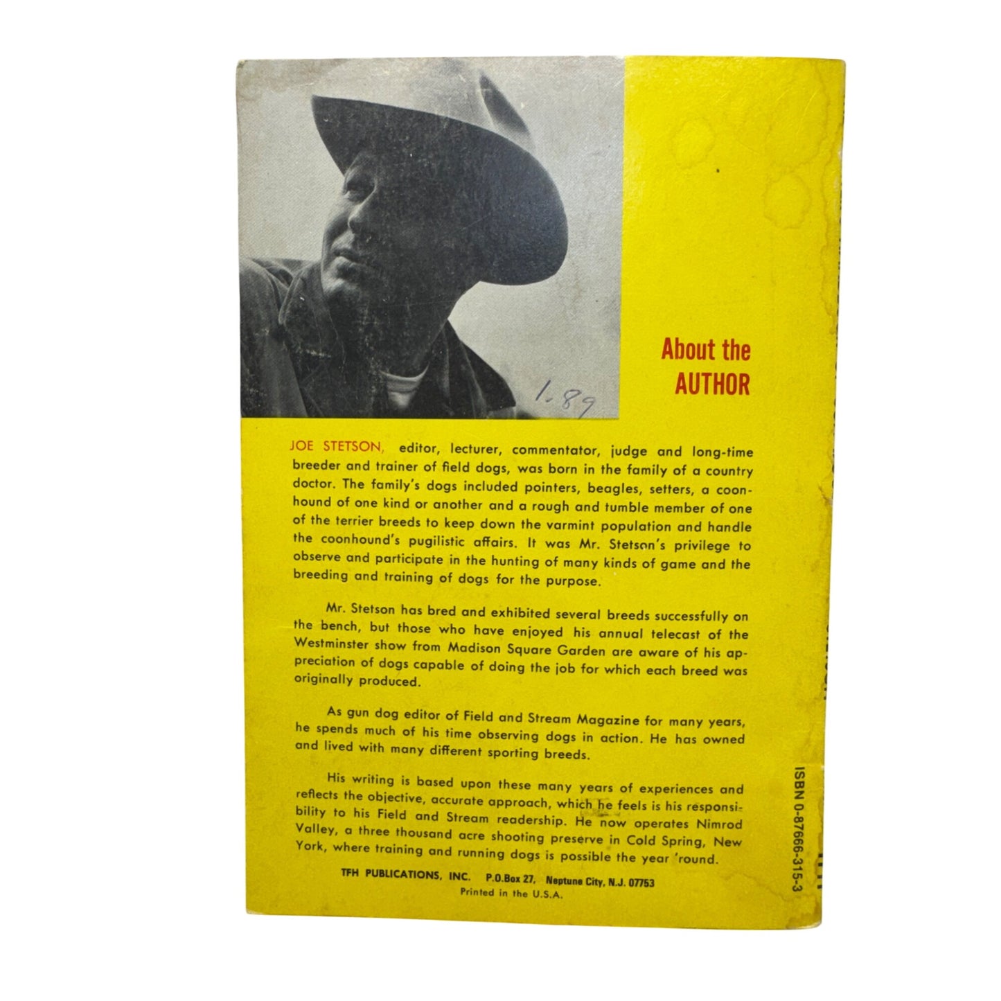 The Hunters Handbook Of Gun Dogs By Joe Stetson 429B