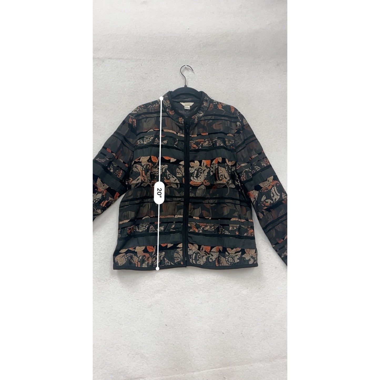 Christopher & Banks Floral Pattern Jacket L #363A