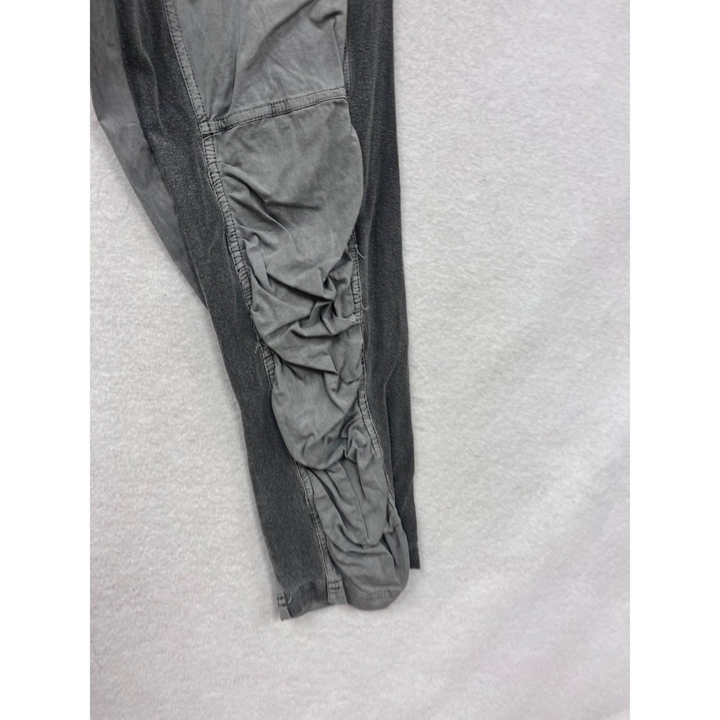 Wearables Mens Gray Cotton Spandex Ruched Panel Pants Size L #8795
