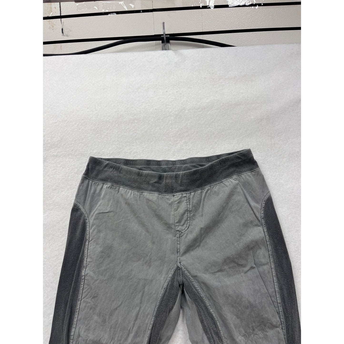 Wearables Mens Gray Cotton Spandex Ruched Panel Pants Size L #8795