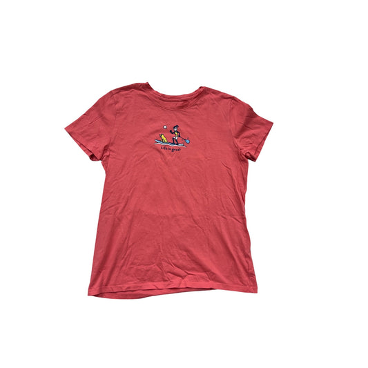 Life Is Good Red Graphic Tee Medium #156C