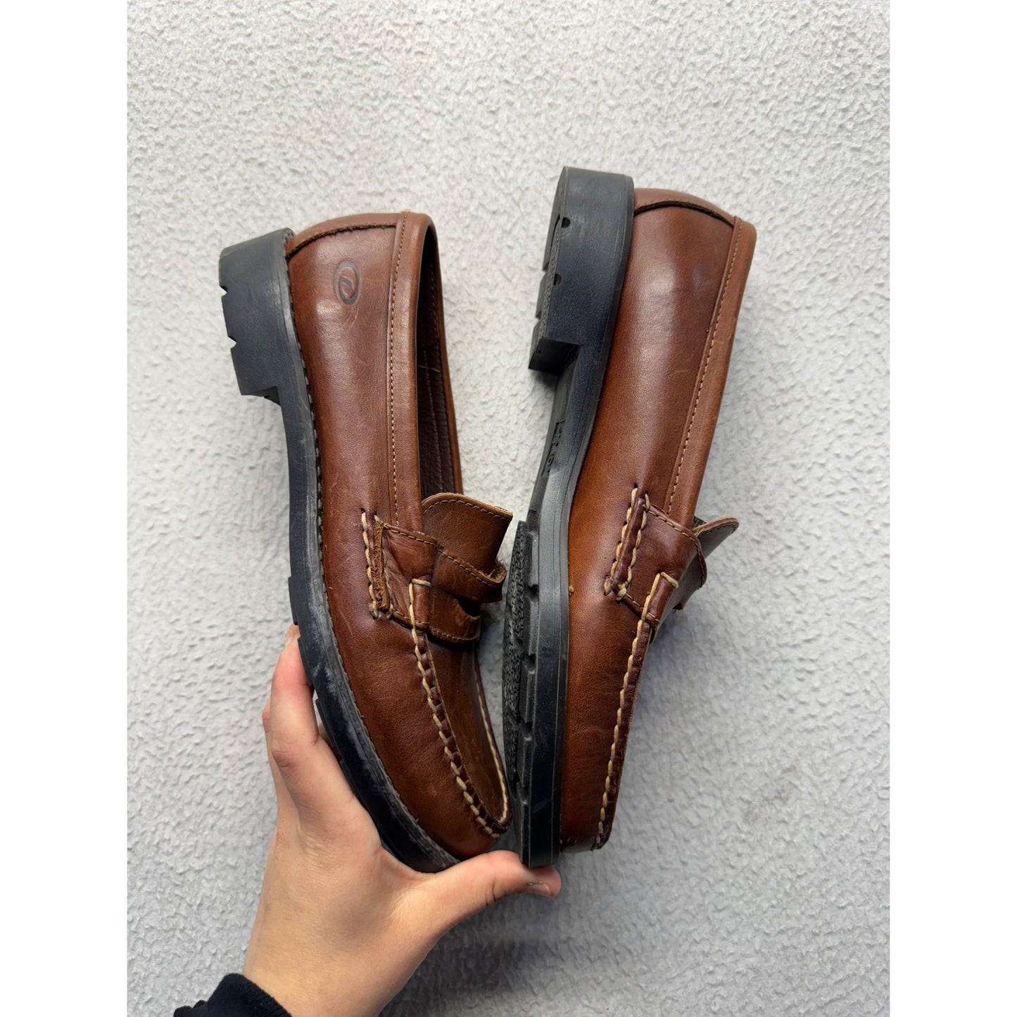 Dexter Brown Leather Penny Loafers Size 9.5 9441