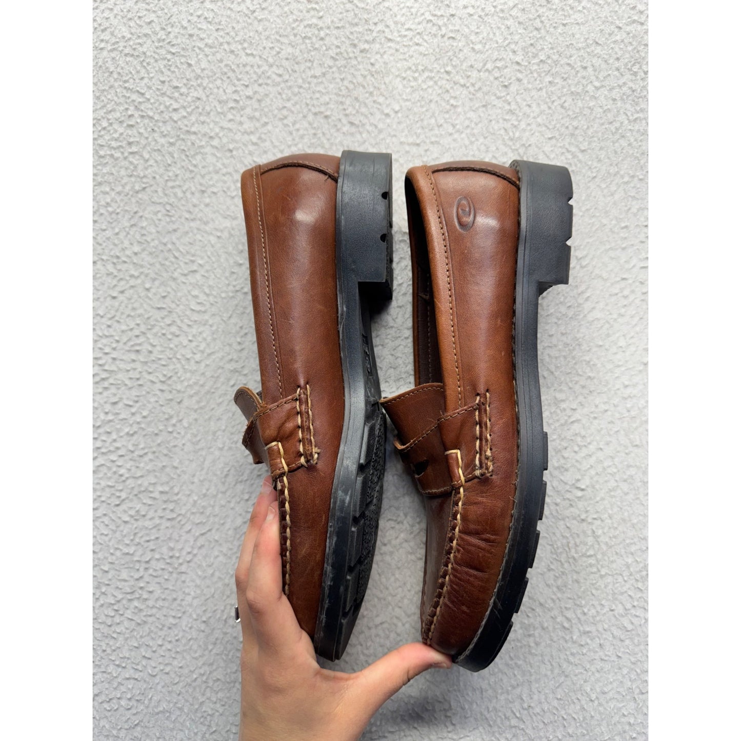 Dexter Brown Leather Penny Loafers Size 9.5 9441