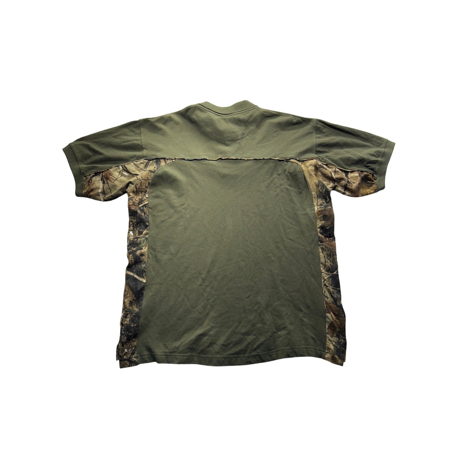 Buck Wear L Camo Accent Polo Shirt 100% Cotton Made In Pakistan #9183