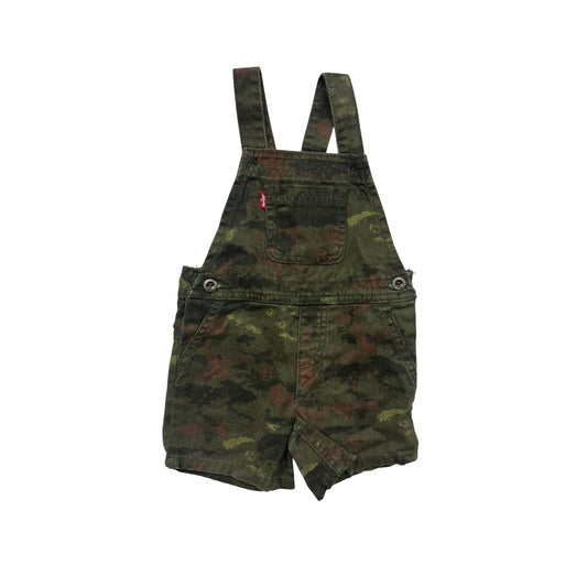Levis Baby Camo Print Short Overalls 12M #8605