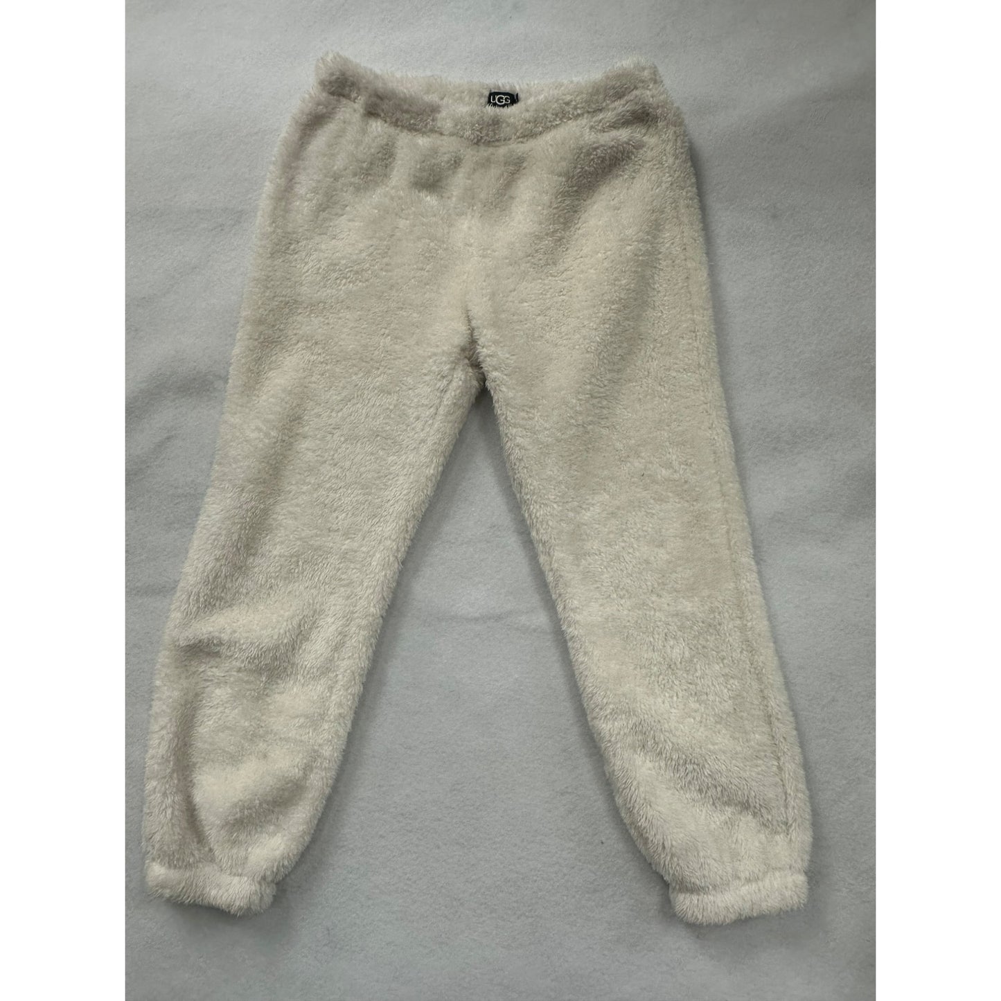 UGG Womens Cozy Fleece Lounge Pants L White Polyester 6031