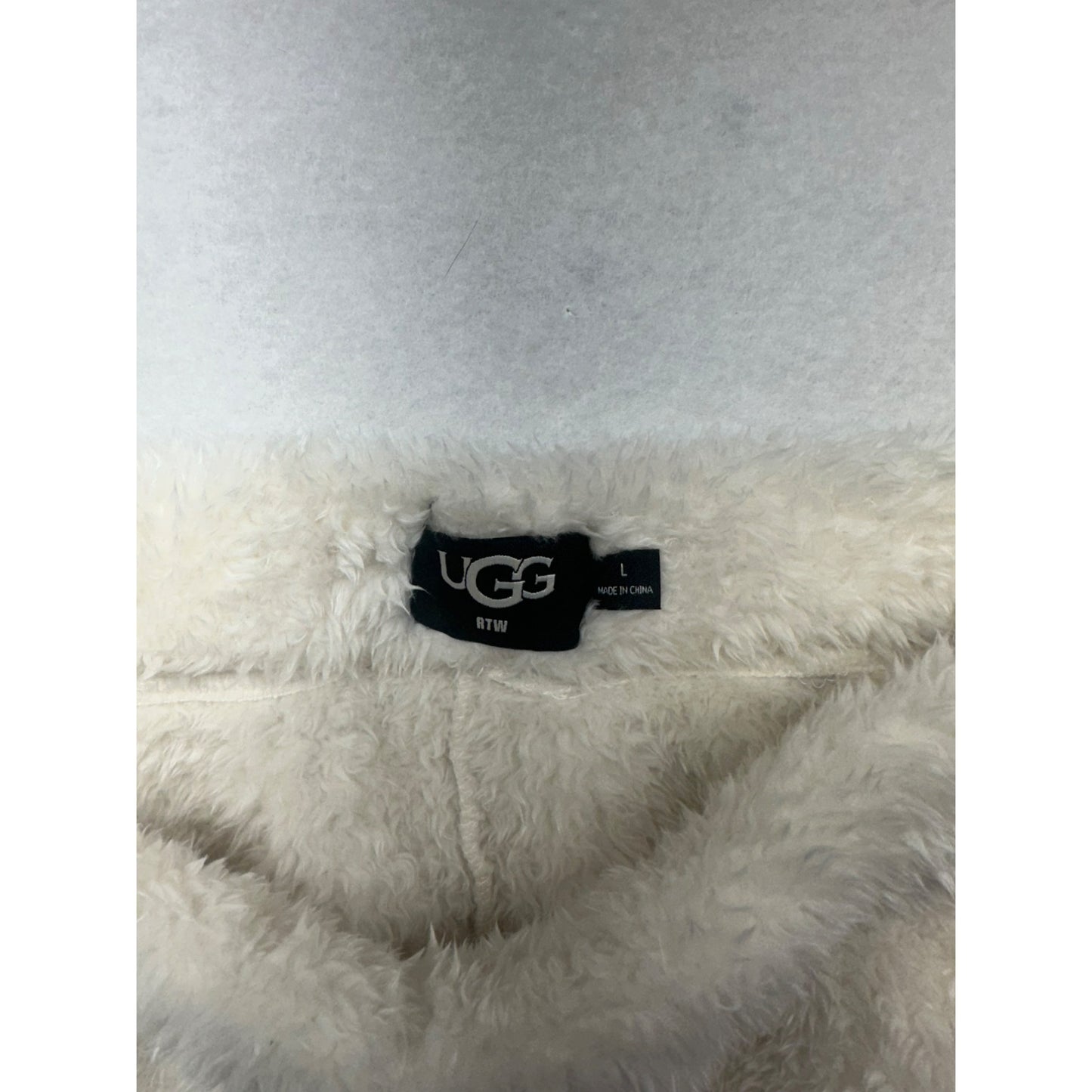 UGG Womens Cozy Fleece Lounge Pants L White Polyester 6031