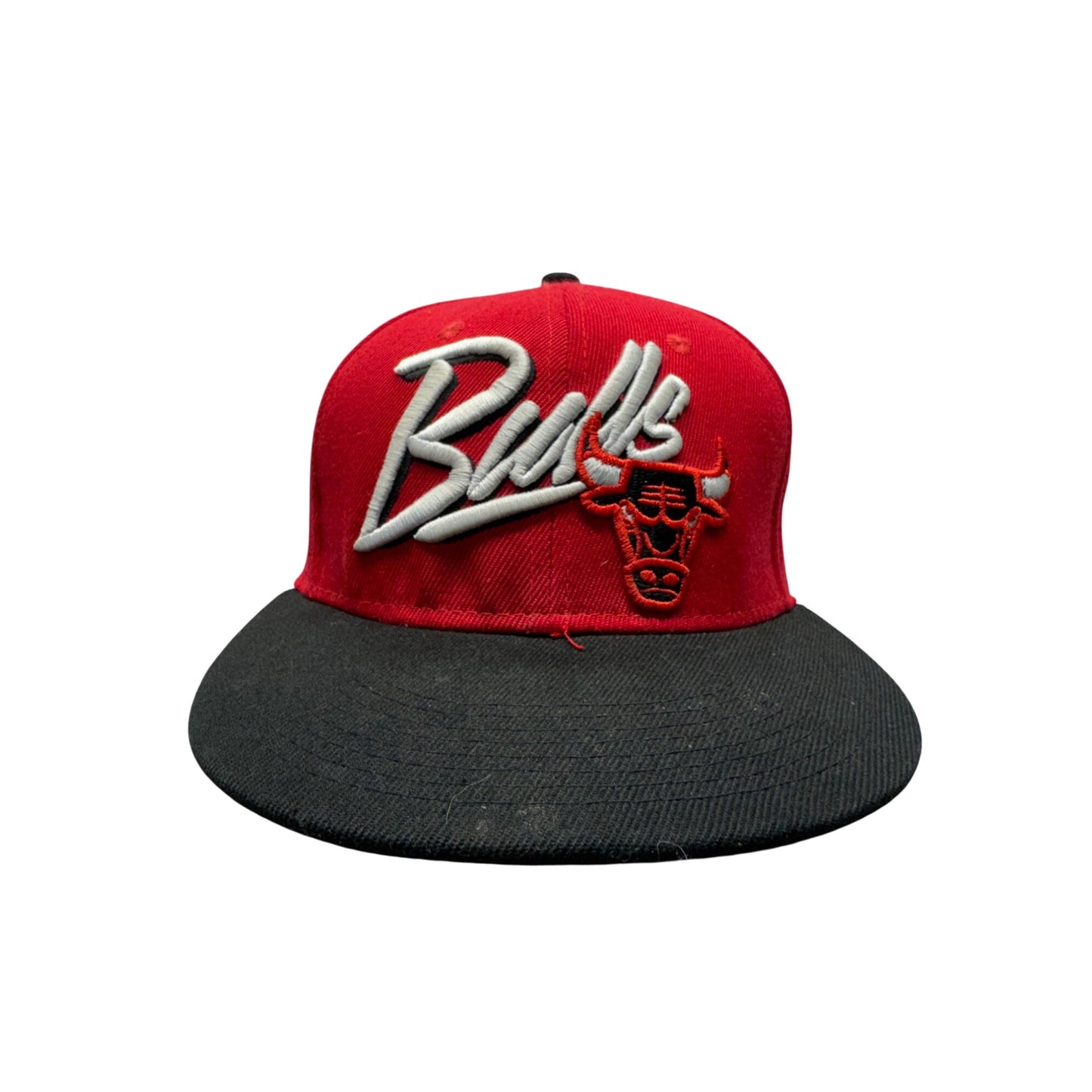 Mitchell & Ness Wool Chicago Bulls Red & Black Snapback Hat #7863