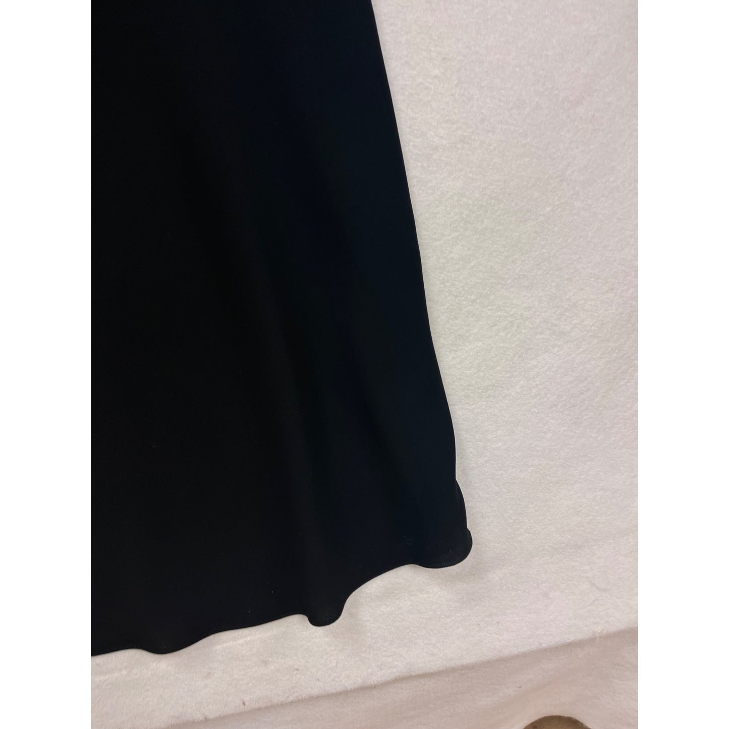 Size 12 Maggy London Womens Black Midi Dress W/ White Trim #8408