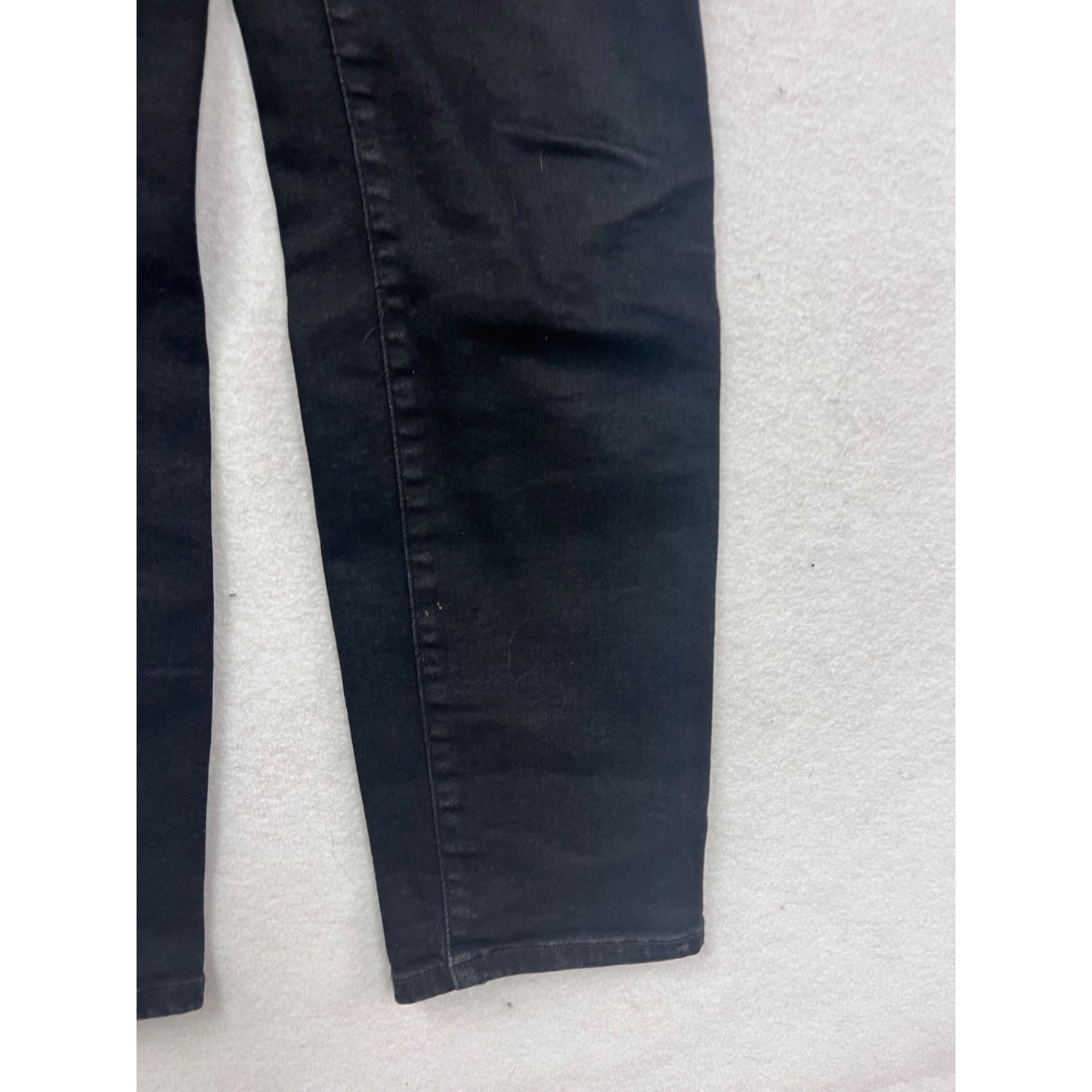 Good American Womens Black Straight-Leg Jeans Size 00-4 #8886