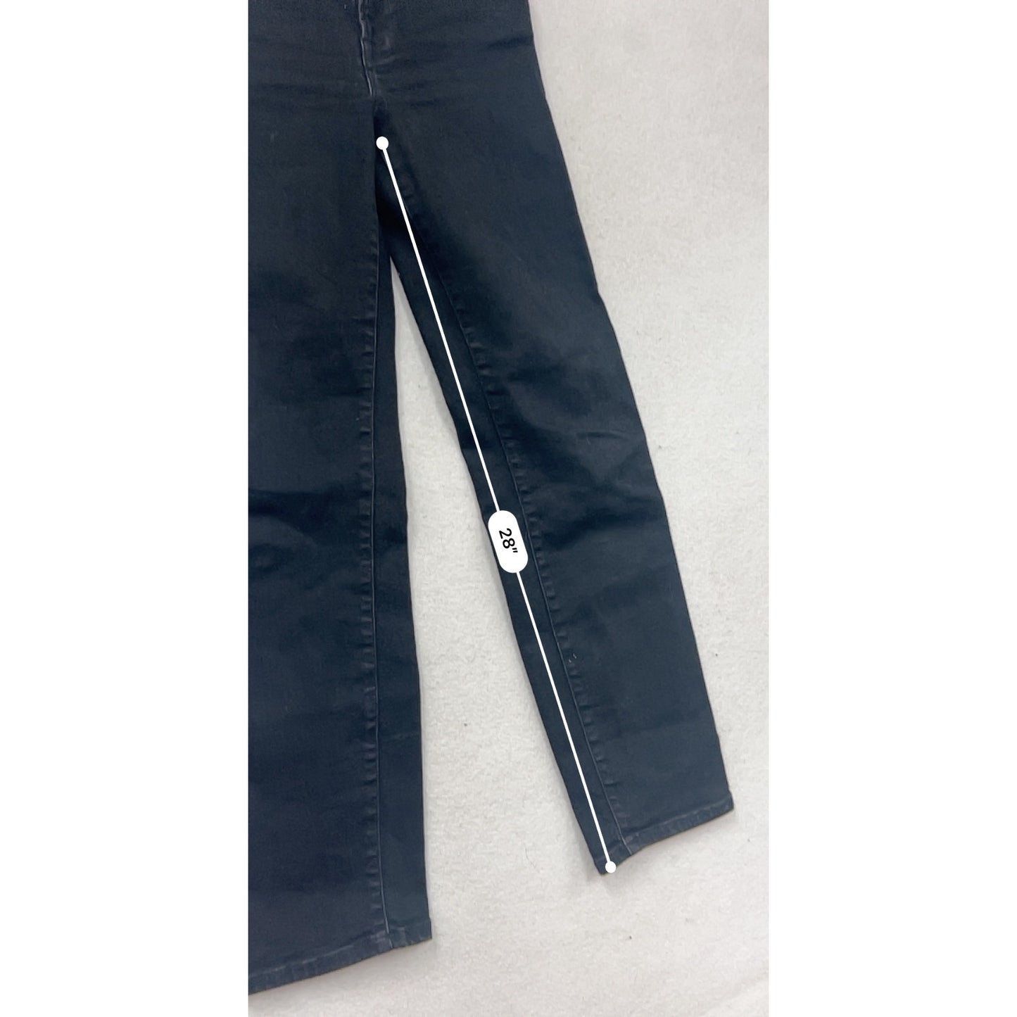 Good American Womens Black Straight-Leg Jeans Size 00-4 #8886
