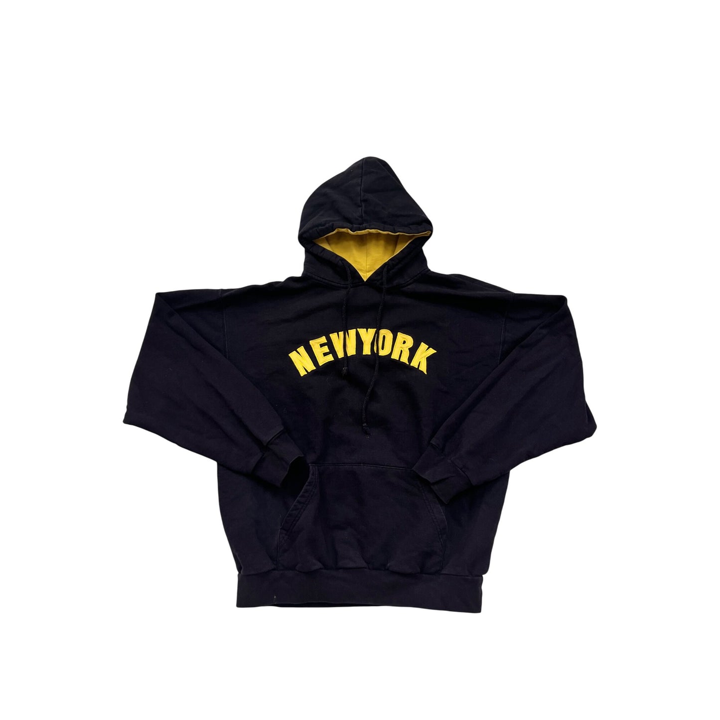 Black & Yellow "New York" Hoodie By R.A.G. Mens XL #8270