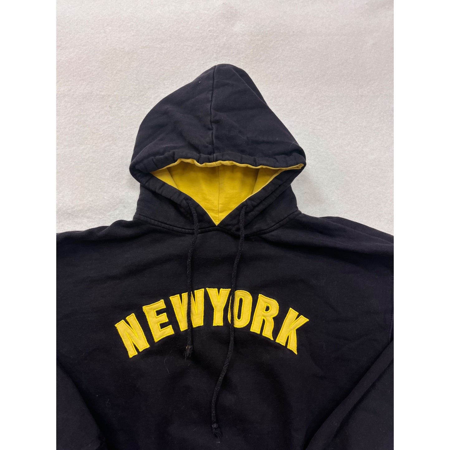 Black & Yellow "New York" Hoodie By R.A.G. Mens XL #8270