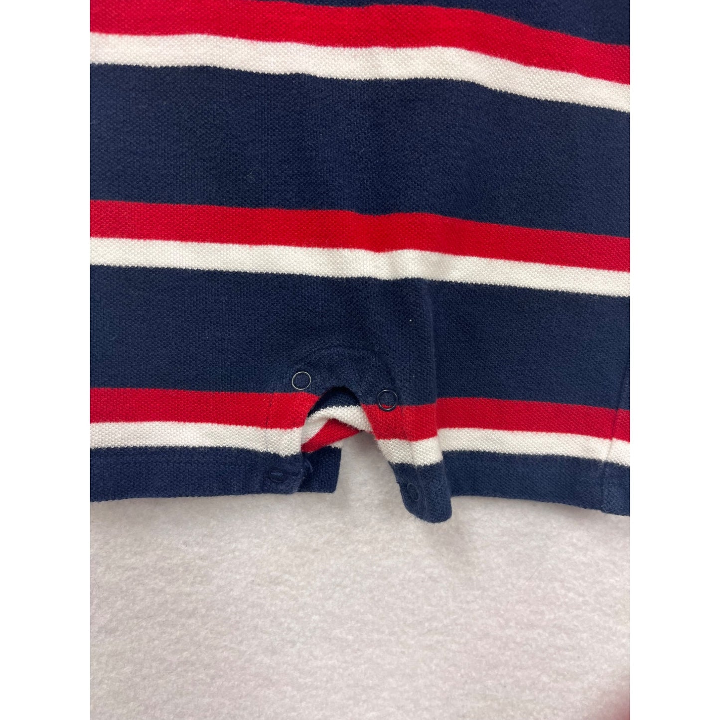 Ralph Lauren Baby Boy 6M Striped Polo Romper Red/White/Navy #6669