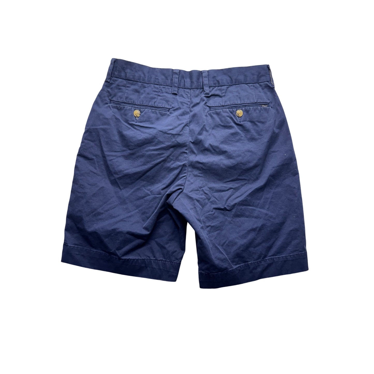 Polo Ralph Lauren Stretch Classic Fit Navy Blue Chino Shorts Size 29 #9348