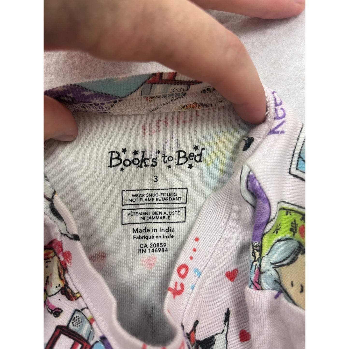 Books To Bed 2-Piece Pajama Set Size 3 #8627