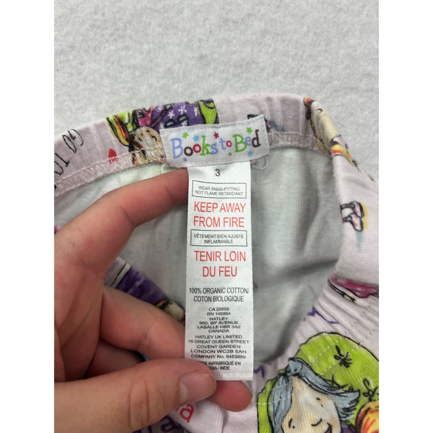 Books To Bed 2-Piece Pajama Set Size 3 #8627