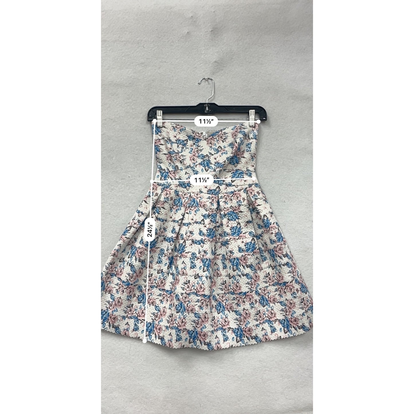 Strapless Floral Textured Dress Women’s XS Sans Souci #6949