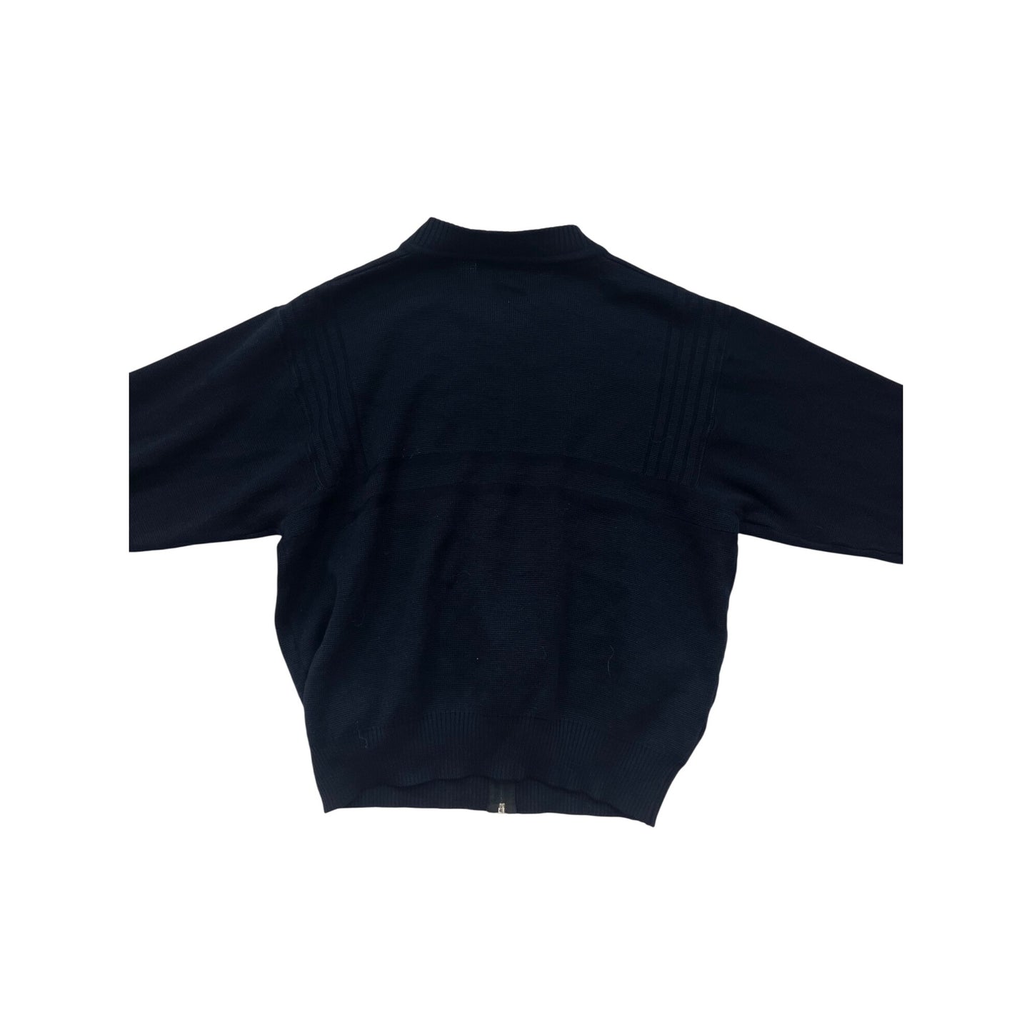 Vintage Breidhof Mens Black Full-Zip Sweater Jacket 2XL Made In West Germany #6578