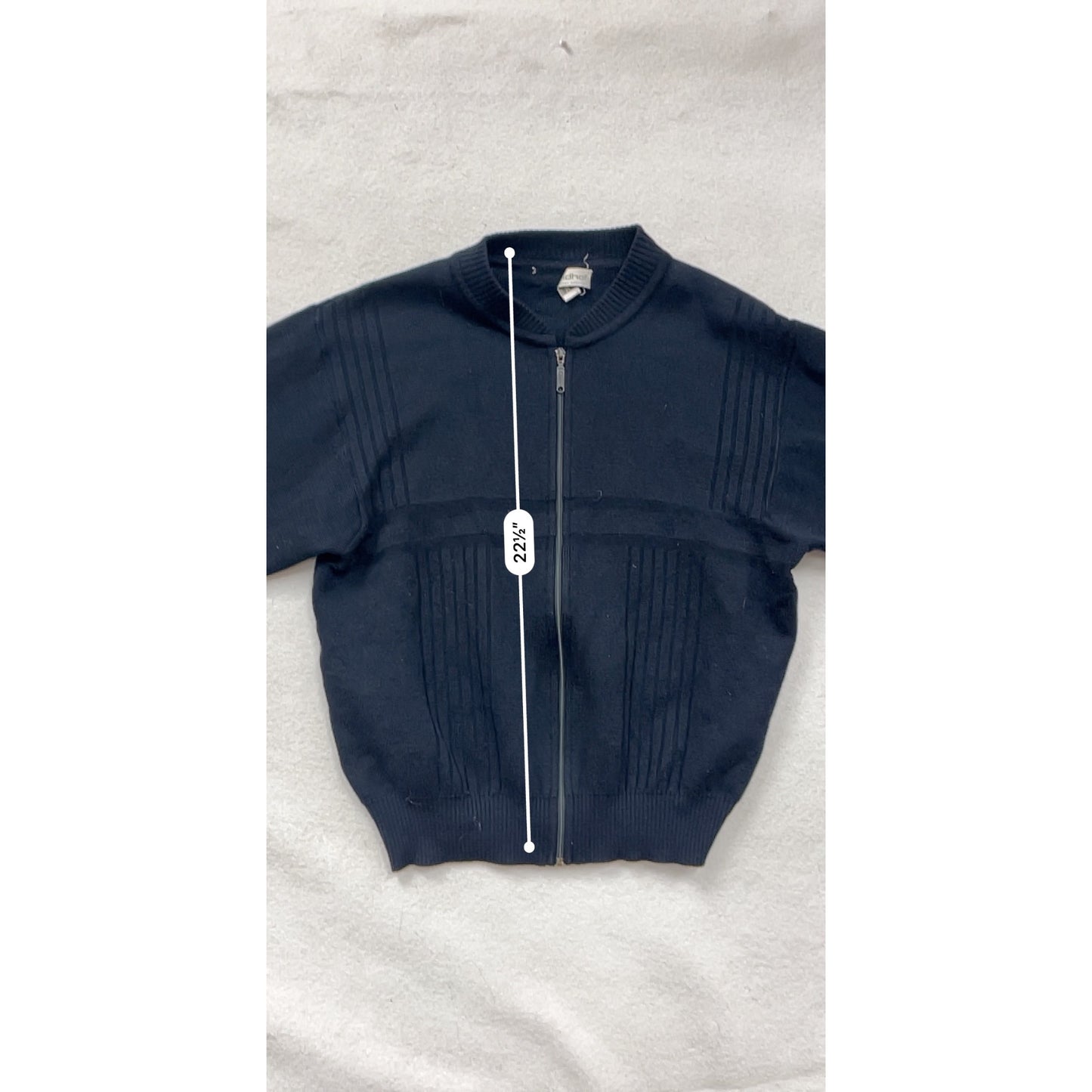 Vintage Breidhof Mens Black Full-Zip Sweater Jacket 2XL Made In West Germany #6578