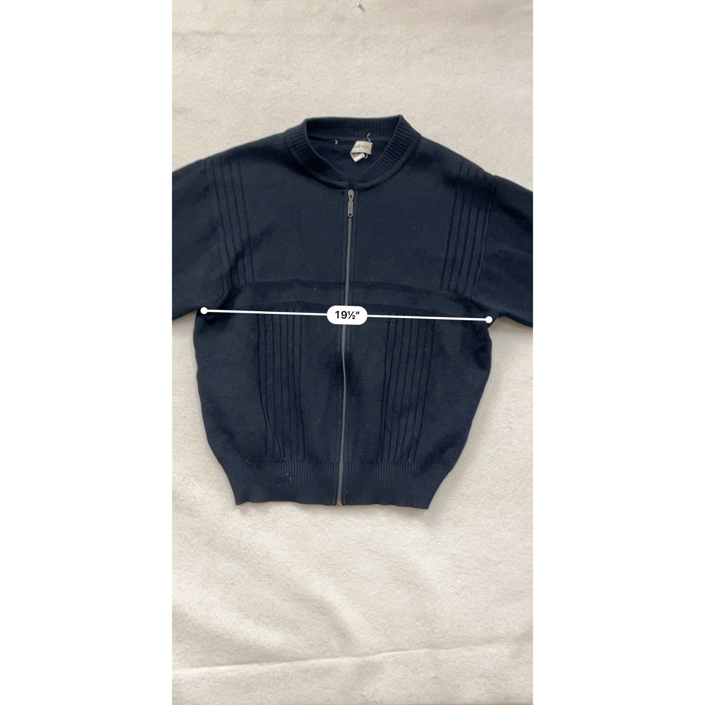 Vintage Breidhof Mens Black Full-Zip Sweater Jacket 2XL Made In West Germany #6578