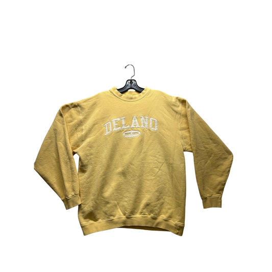 Vintage La Loving Delano Yellow Crewneck Sweatshirt L #172A