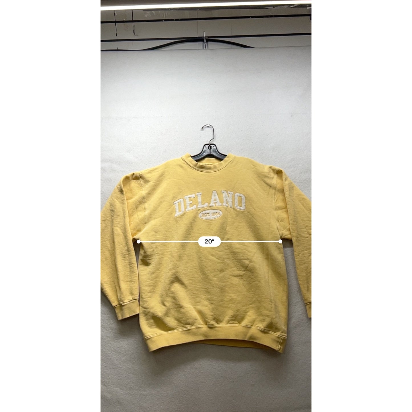 Vintage La Loving Delano Yellow Crewneck Sweatshirt L #172A
