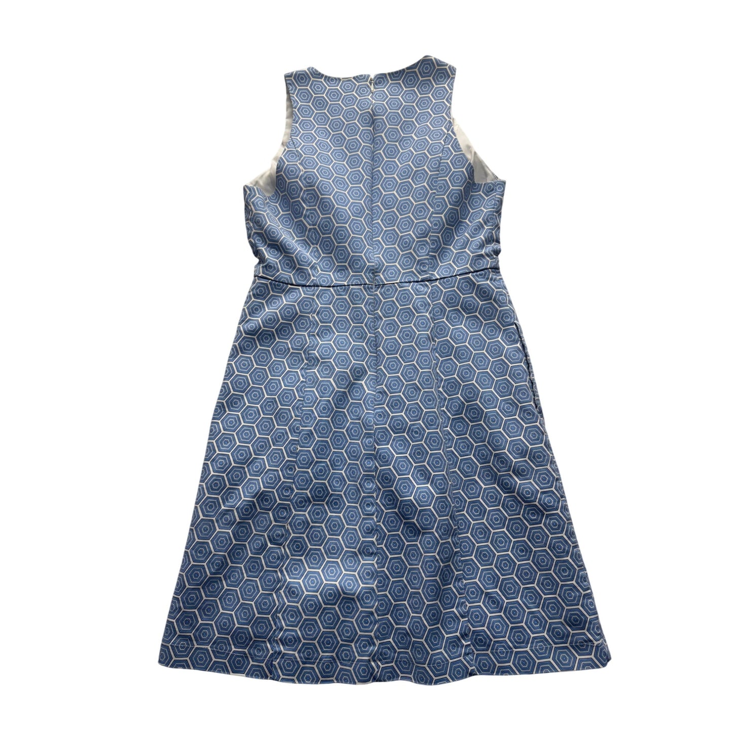Gap Blue Hexagonal Print Sleeveless Dress Size 4 With Pockets #9139