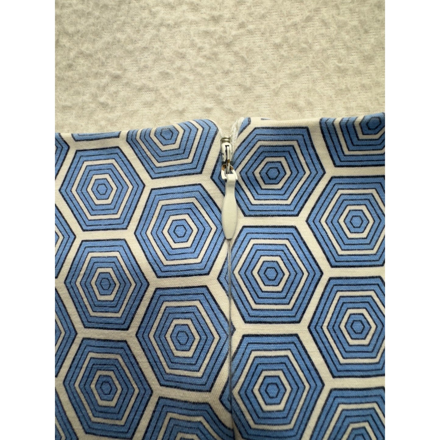 Gap Blue Hexagonal Print Sleeveless Dress Size 4 With Pockets #9139