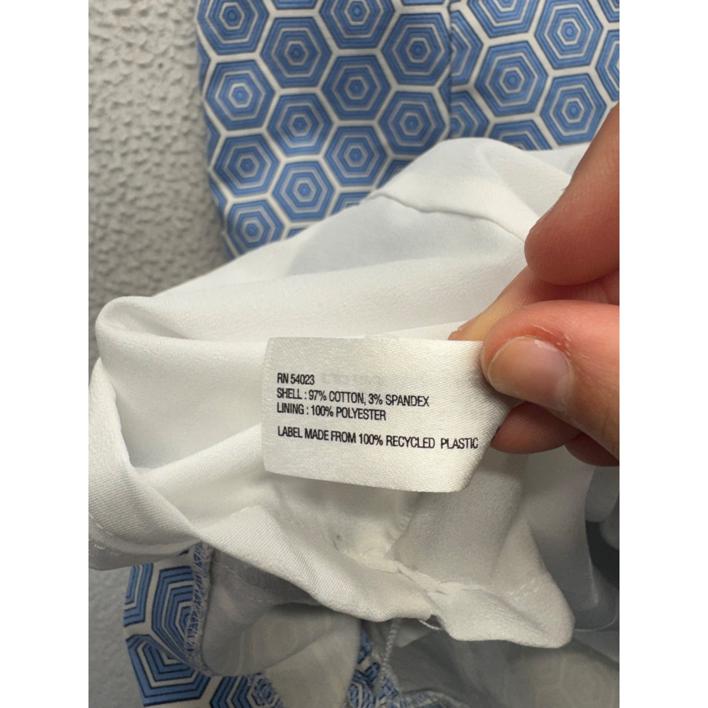 Gap Blue Hexagonal Print Sleeveless Dress Size 4 With Pockets #9139