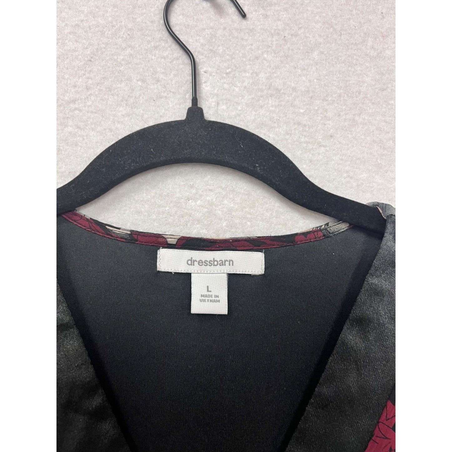 Dressbarn  Floral & Animal Print V-Neck Dress Size L #694A