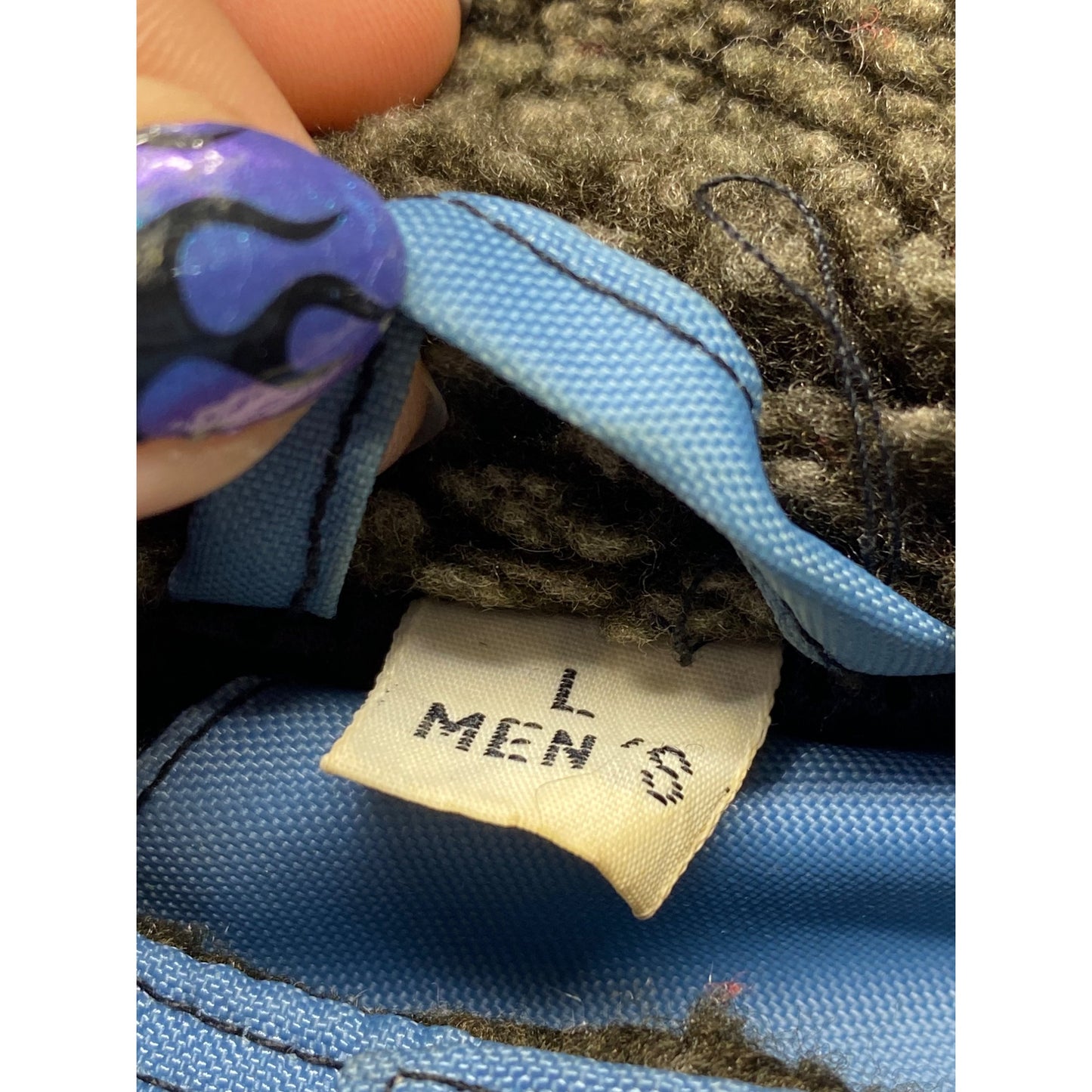 Vintage Drift Mens Blue & Black Hooded Pullover Jacket #7324