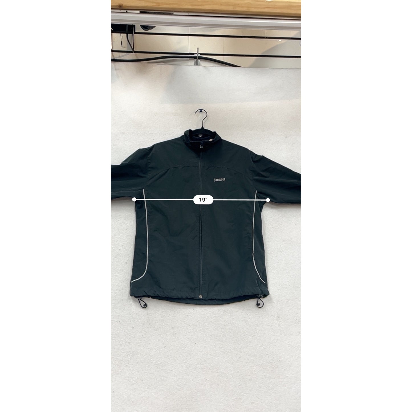 Running Room Fit-Wear Black Windbreaker Jacket M #982A