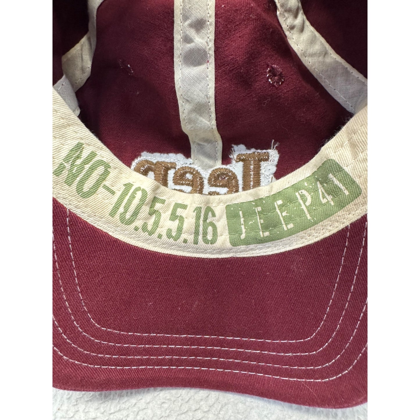 Jeep Red Adjustable Baseball Cap With Embroidered Logo #9697