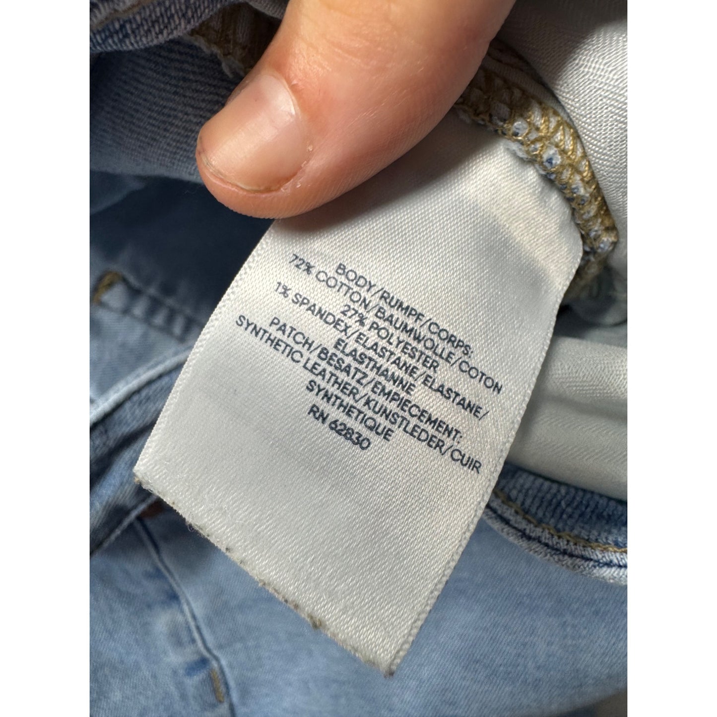 Lands' End Tall Straight Leg Jeans Size 6 Light Wash Cotton Blend #320B