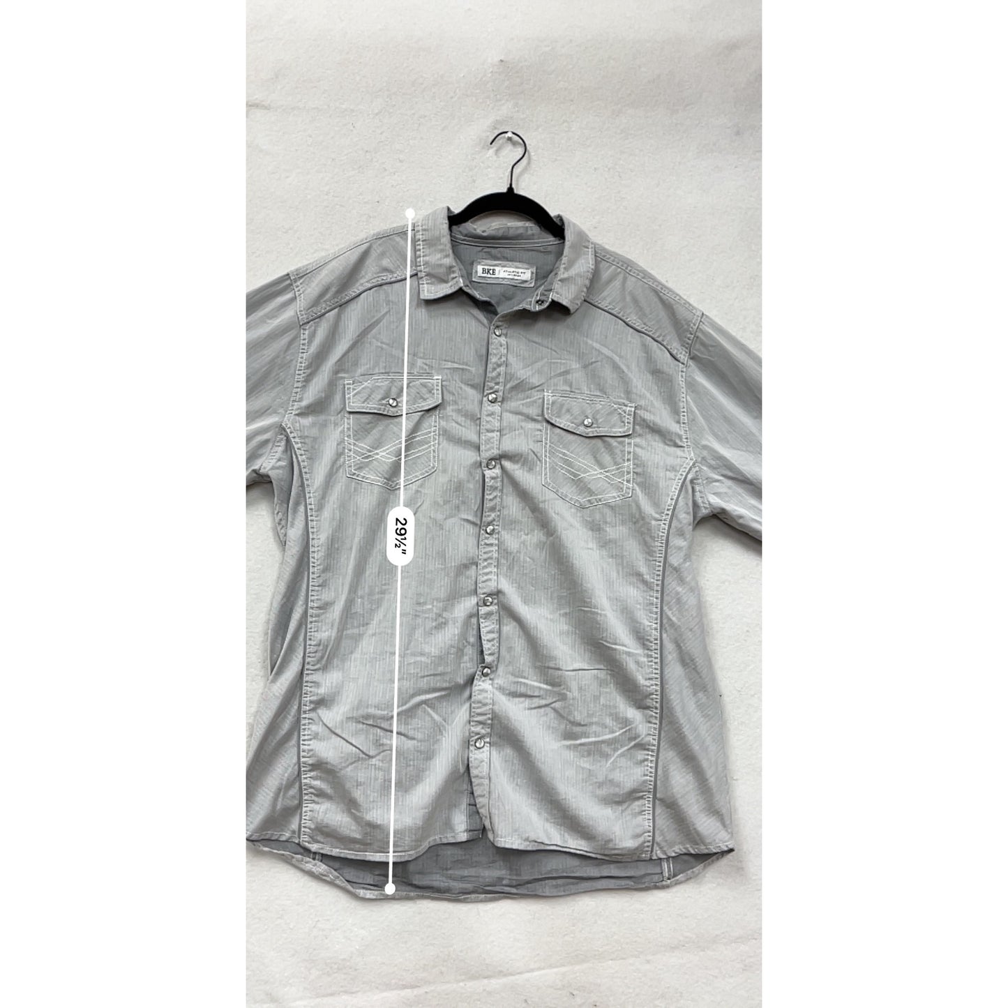 Mens BKE Athletic Fit Long-Sleeve Button-Up Shirt 2XL #8999