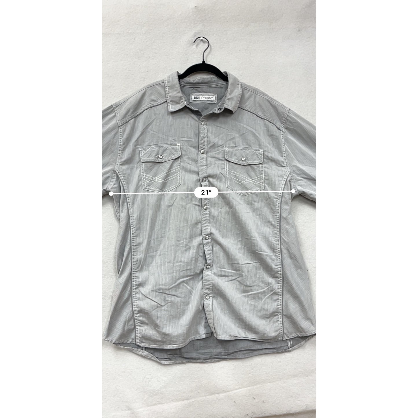 Mens BKE Athletic Fit Long-Sleeve Button-Up Shirt 2XL #8999