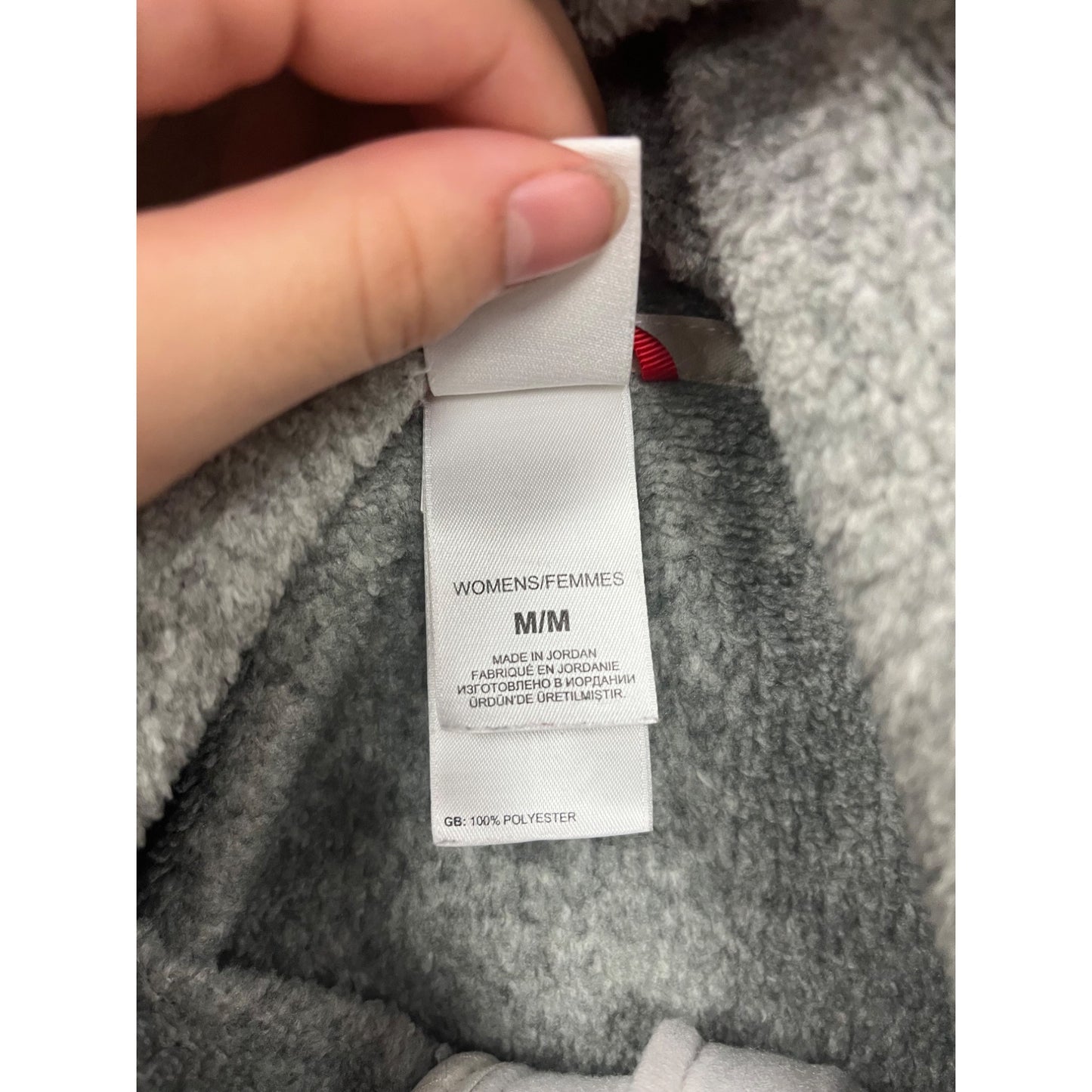 The North Face Gray Hooded Pullover Sweater M Polyester #573A