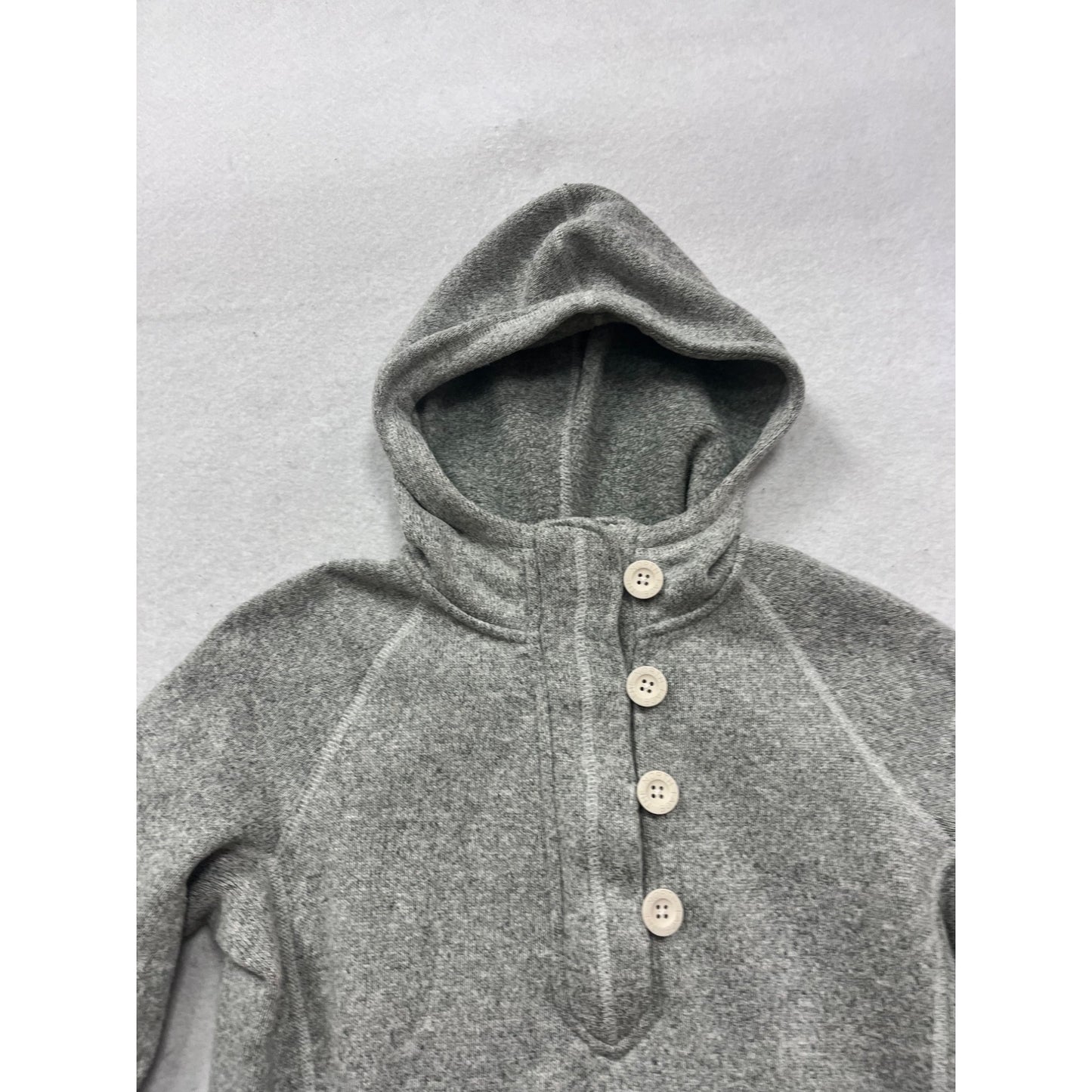 The North Face Gray Hooded Pullover Sweater M Polyester #573A