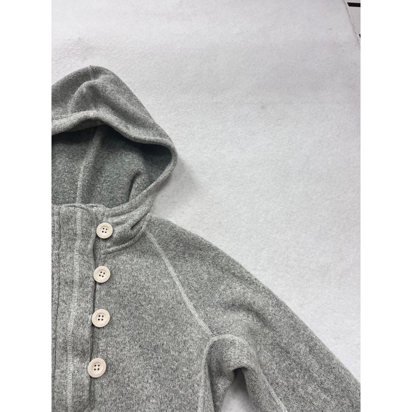 The North Face Gray Hooded Pullover Sweater M Polyester #573A