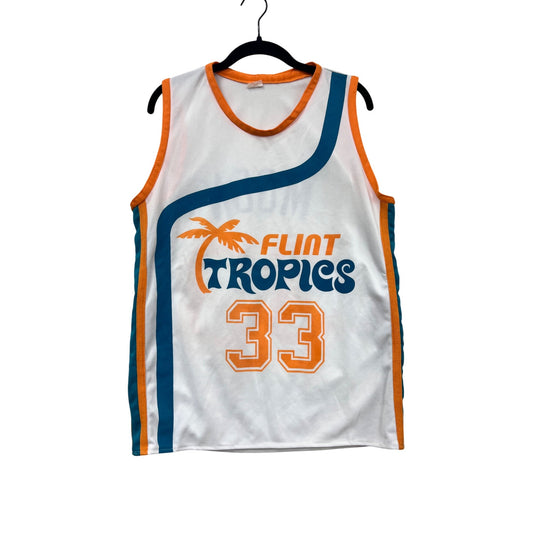 Flint Tropics #33 Basketball Jersey Sleeveless White #324A